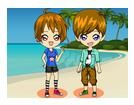 沙灘可愛情侶 沙灘可愛情侶