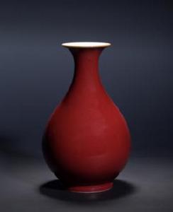 清雍正霽紅釉玉壺春瓶 清雍正霽紅釉玉壺春瓶