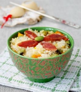 南瓜臘腸飯 南瓜臘腸飯