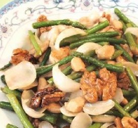 蘆筍核桃百合雞丁 蘆筍核桃百合雞丁