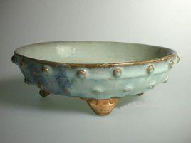 宋鈞窯月白釉鼓釘洗 宋鈞窯月白釉鼓釘洗