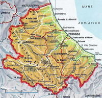 阿布魯佐大區地形圖