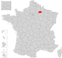 蘭斯地區在法國的位置