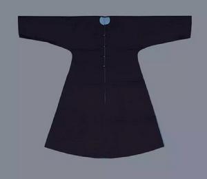 清石青色緞常服褂 清石青色緞常服褂