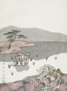 梁元山水作品欣賞