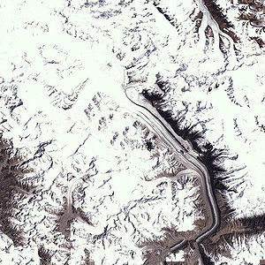 錫亞琴冰川衛星圖