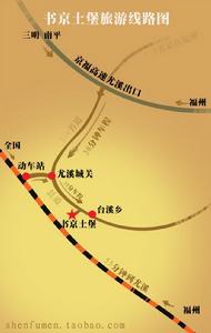 書京土堡旅遊線路圖