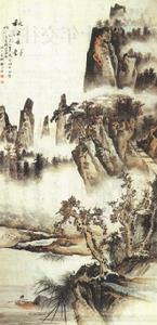 柳子谷秋江垂釣圖 柳子谷秋江垂釣圖