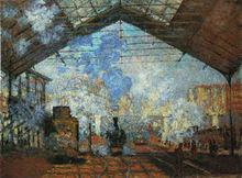 莫奈《聖拉扎爾火車站》