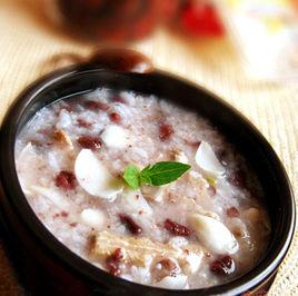 百合紅豆排骨粥