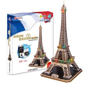 Q書架·愛拼·3D益智手工：浪漫法國艾菲爾鐵塔