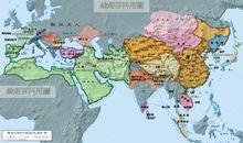 八世紀中葉亞歐形勢圖（蒼天熊貓製圖）