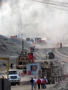 智利聖何塞銅礦礦難現場