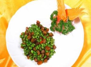 鹹肉炒毛豆竹筍 鹹肉炒毛豆竹筍