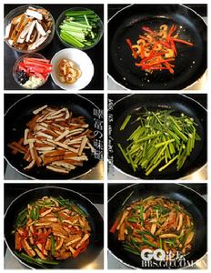 蝦米韭菜苔炒香乾 蝦米韭菜苔炒香乾