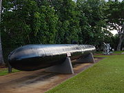 （圖）陳列於夏威夷Bowfin潛艇博物館的回天人操魚雷