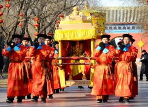 北京天壇祭天儀式 皇帝首次坐轎出席