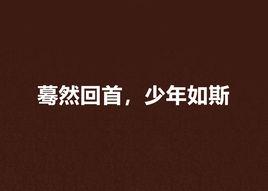 驀然回首,少年如斯 驀然回首,少年如斯
