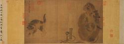 《猴貓圖》台北故宮博物院藏