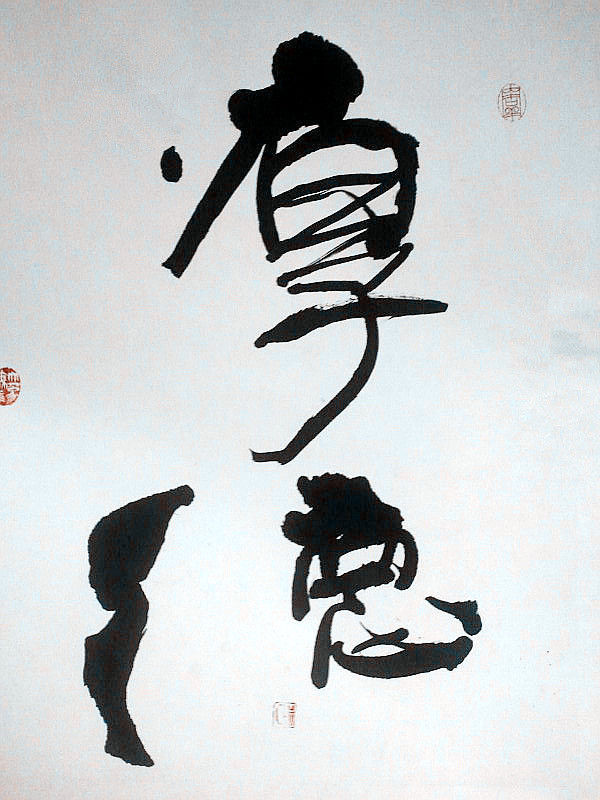 厚德載物（在四川廣元武則天故里所寫，“德”字盡顯武則天）