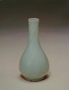北宋  官窯粉青膽瓶.