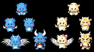 豆包龍天使&惡魔譜系