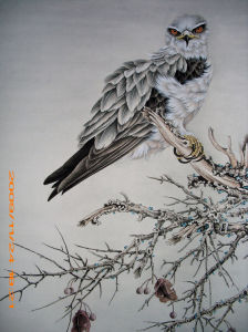 鮑景余工筆畫作品