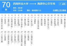 昆明公交70路 昆明公交70路