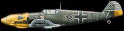 維克的座機（時任JG2聯隊隊長），Bf109E