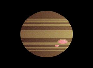 理想化的木星雲帶圖解