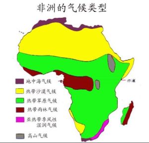 非洲亞熱帶季風性濕潤氣候分布