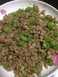 青椒炒肉末