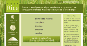 （圖）答題捐大米