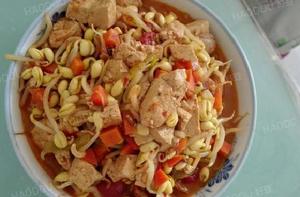 豆瓣豆芽炒豆腐 豆瓣豆芽炒豆腐