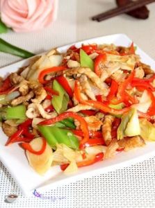 大蔥炒肉絲 大蔥炒肉絲