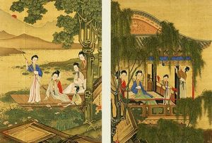 清焦秉貞繪葛覃親采圖 清焦秉貞繪葛覃親采圖