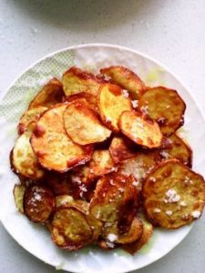 炸地瓜片 炸地瓜片