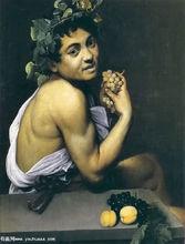 扮作酒神的自畫像