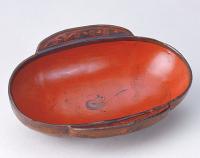 西漢彩繪漆鳥紋耳杯 西漢彩繪漆鳥紋耳杯