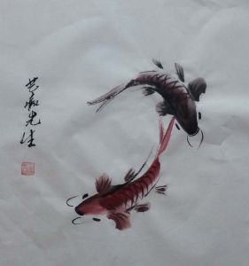 王廣然創作的中國風水禪意畫《春遊》