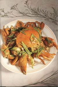 青蒜炒蟹 青蒜炒蟹