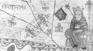 （圖）忽必烈汗和他在汗八里的位置。(藏於法蘭西國家博物館)