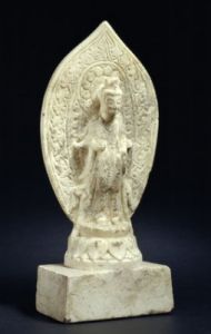 白石雕王起同造觀世音像 白石雕王起同造觀世音像