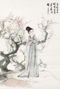 劉旦宅丙寅款黛玉葬花圖 劉旦宅丙寅款黛玉葬花圖