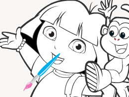 探險家朵拉著色 探險家朵拉著色