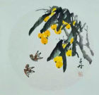 孫子丹扇面作品枇杷