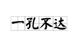 一孔不達 一孔不達