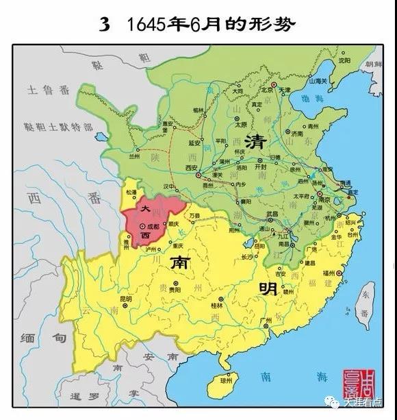 1645年形勢圖