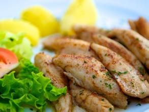 黃油炸土豆煎魚片 黃油炸土豆煎魚片