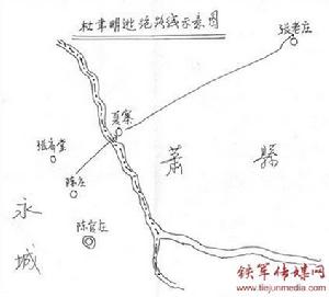 杜聿明逃跑路線圖